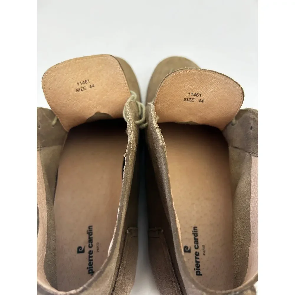 Pierre Cardin Paris Suede Mens Tan Classic Minimalist Preppy Ankle Boots Size 11